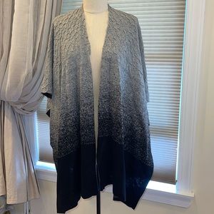 Gorgeous Alberto Makali Textured Ombré Lurex Sweater Cape